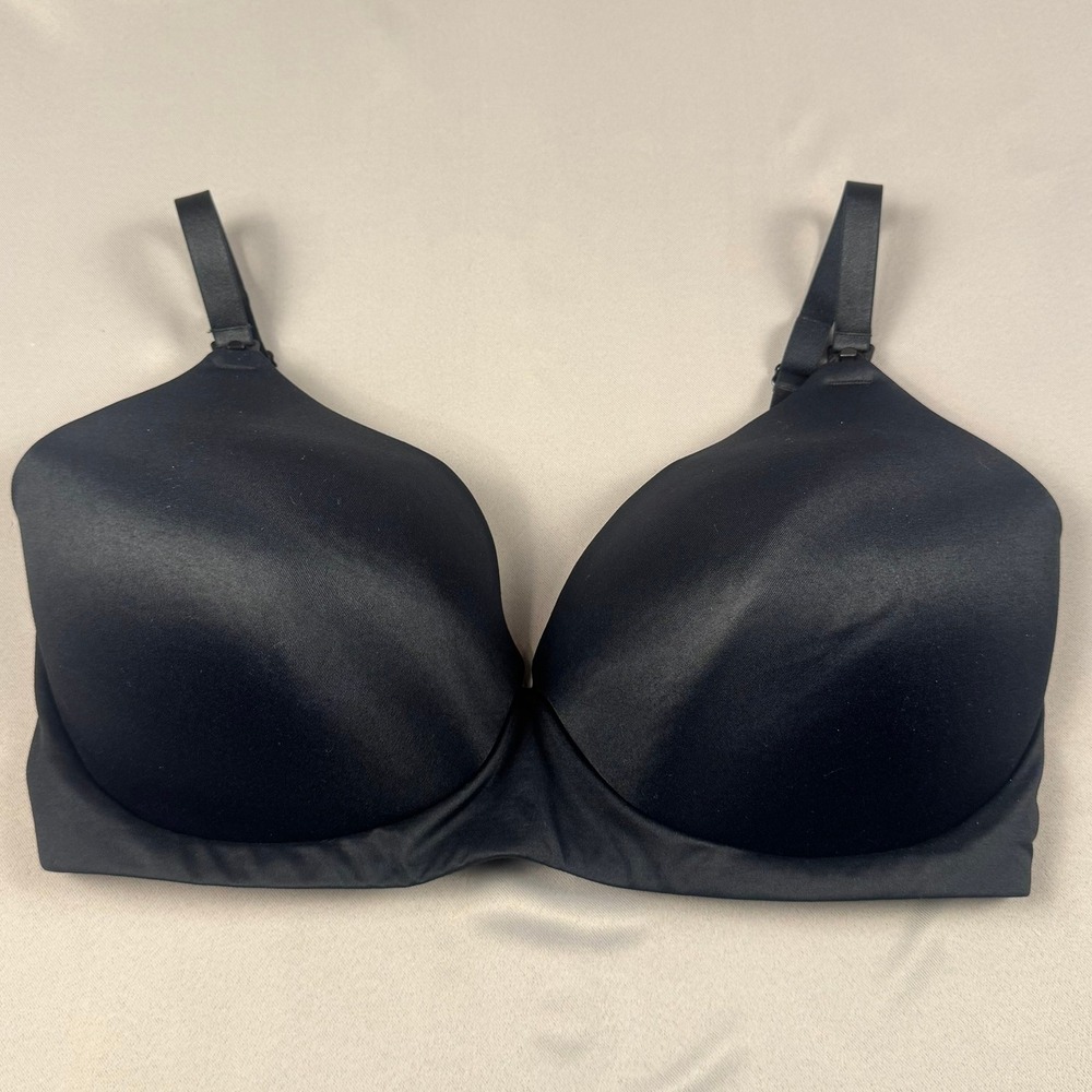 Auden Black Lightly Lined Wirefree Bra 38DDD Convertible J-Hook Target 023010937